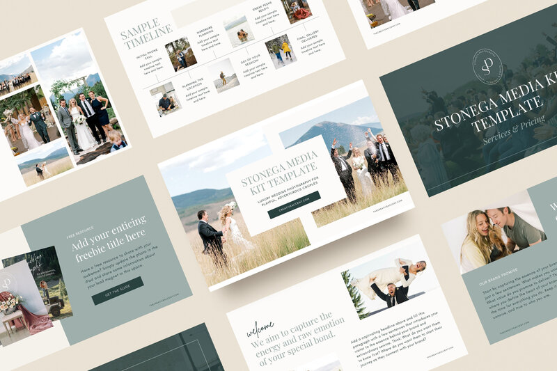 stonega media kit template design