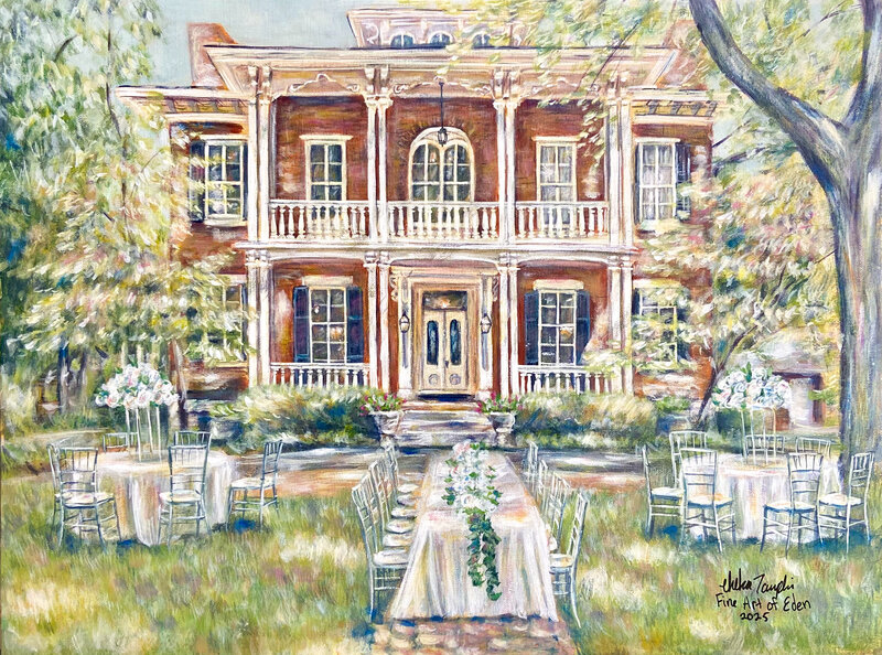 The Larimore Wedding Venue Painting