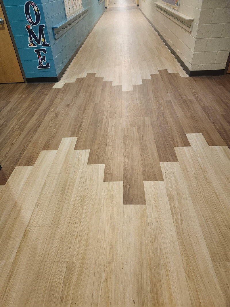 LVT school floor installation Albuquerque Floor Tech