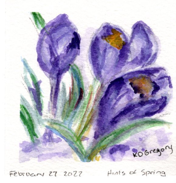 kd gregory itty bitty art - hints of spring