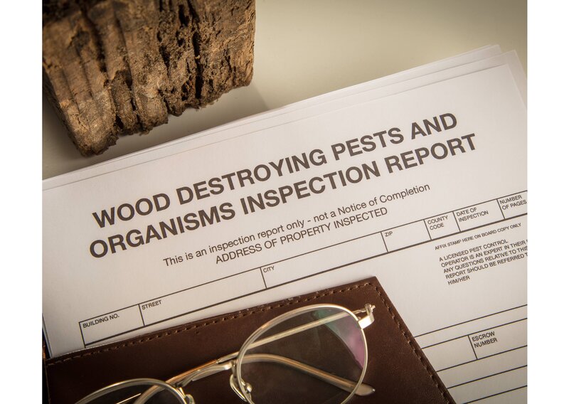 Paperwork for termite inspection report WDO inspection report