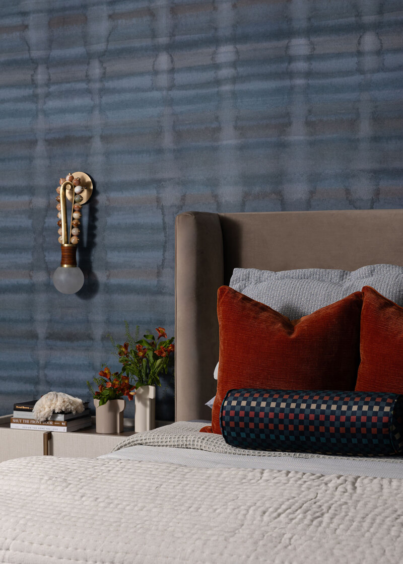 a kid's bedroom with a modern, playful vibe