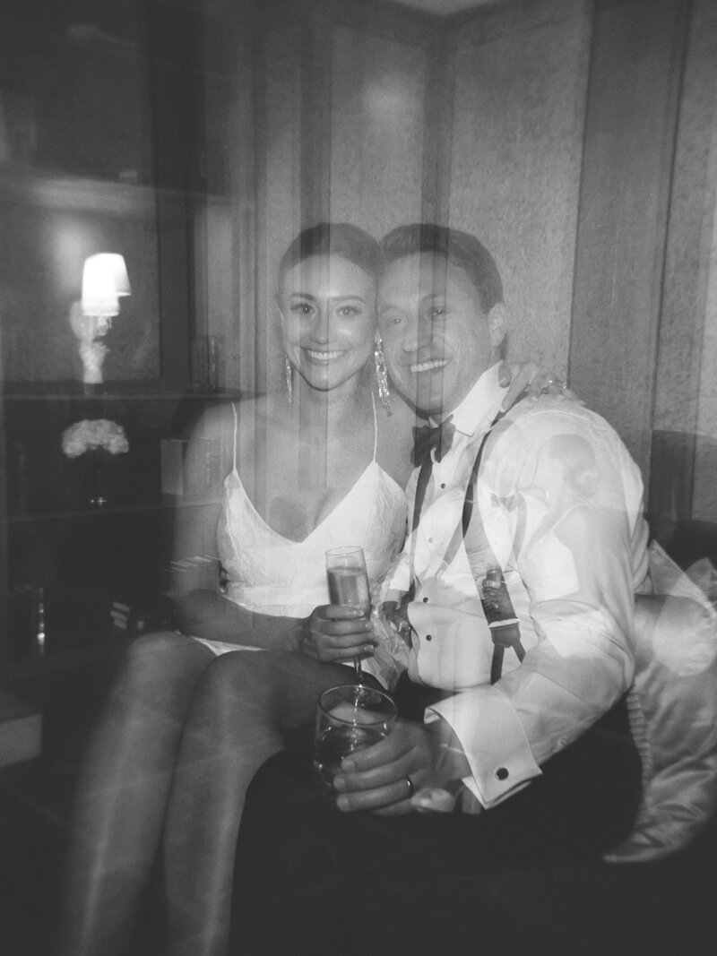 Film wedding photography, artsy black and white