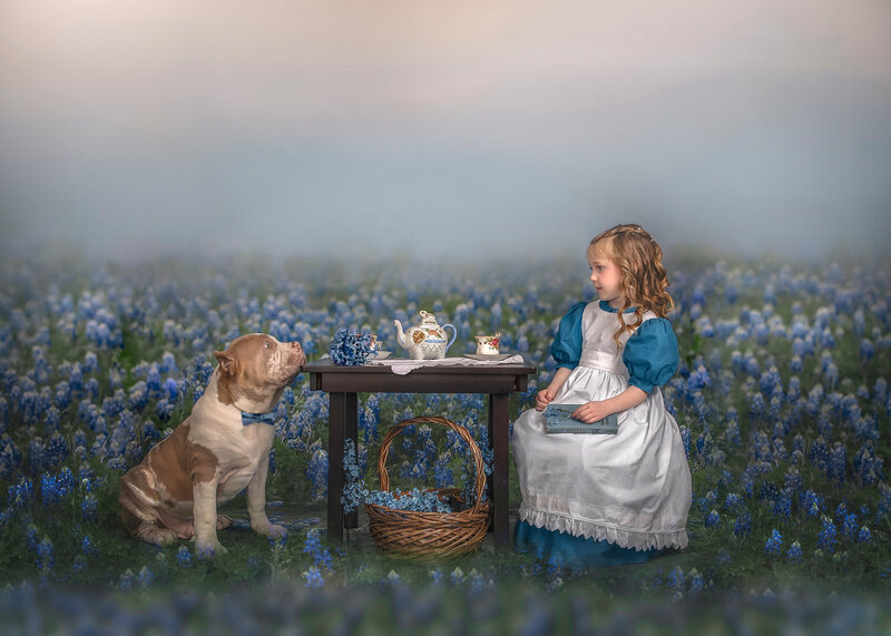  "Children and their dog captured in a heartwarming studio portrait session, showcasing their love for pets in Ottawa."
