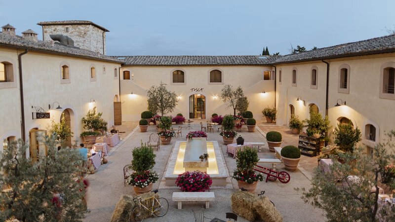 Castello di Casole Tuscany - Courtyard
