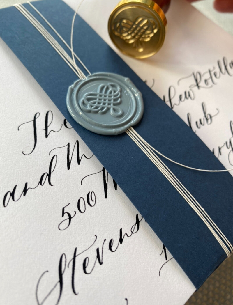 Modern envelope with calligraphy
