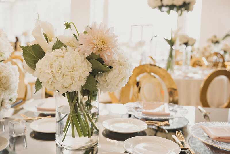 Swank Soiree Dallas Wedding Planner Jamie and Dwayne at The Bowden Wedding Venue - table settings and centerpieces