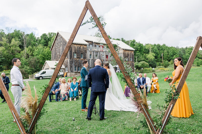 Catskills elopement photography capturing an intimate ceremony in beautiful scenery