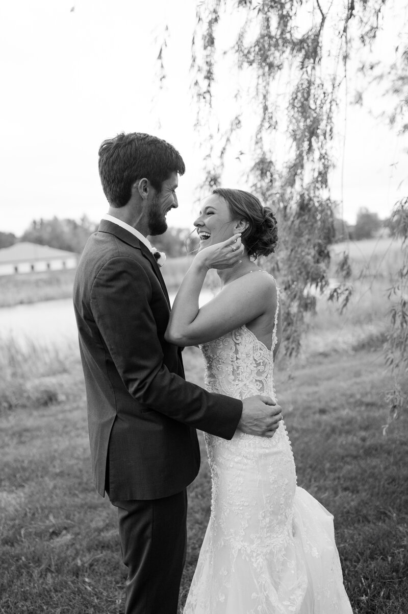 Bridge and Groom Sunset Photo