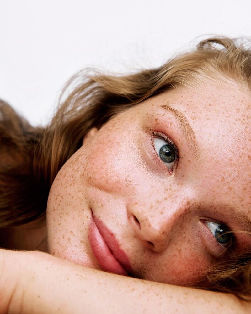 Close-up of a woman with glowing, healthy skin – representing beauty and skincare PR focus of SA Communications, UK wellness agency.