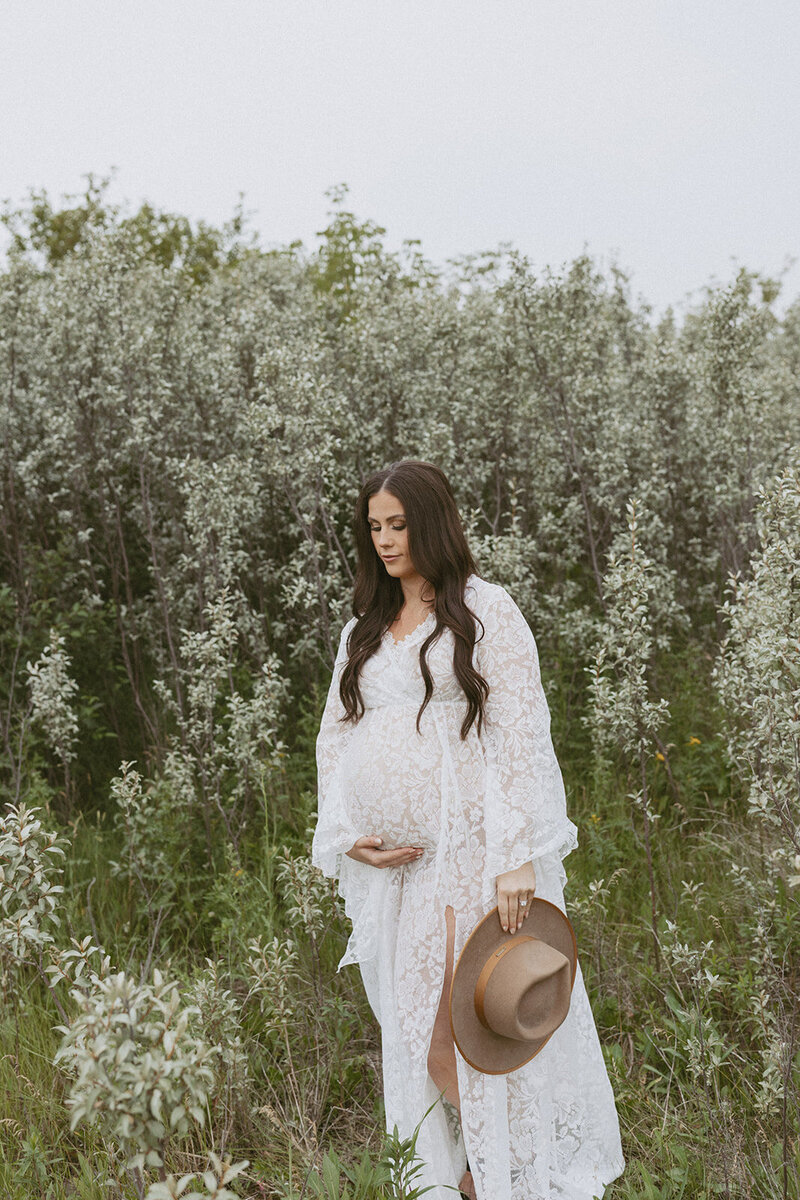 woman touching man's chin