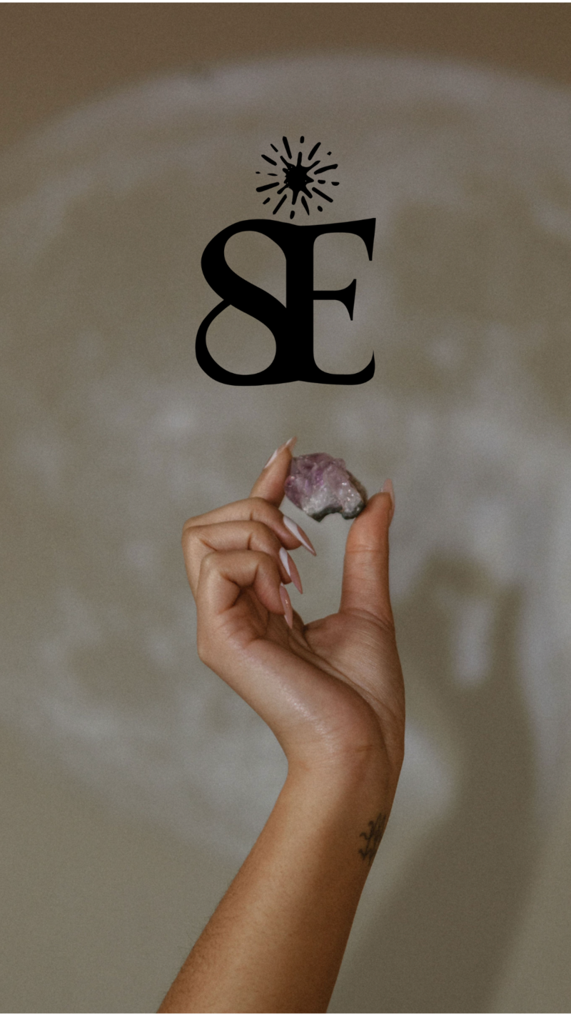 Peaceful space inspired brand design for an esthetician.