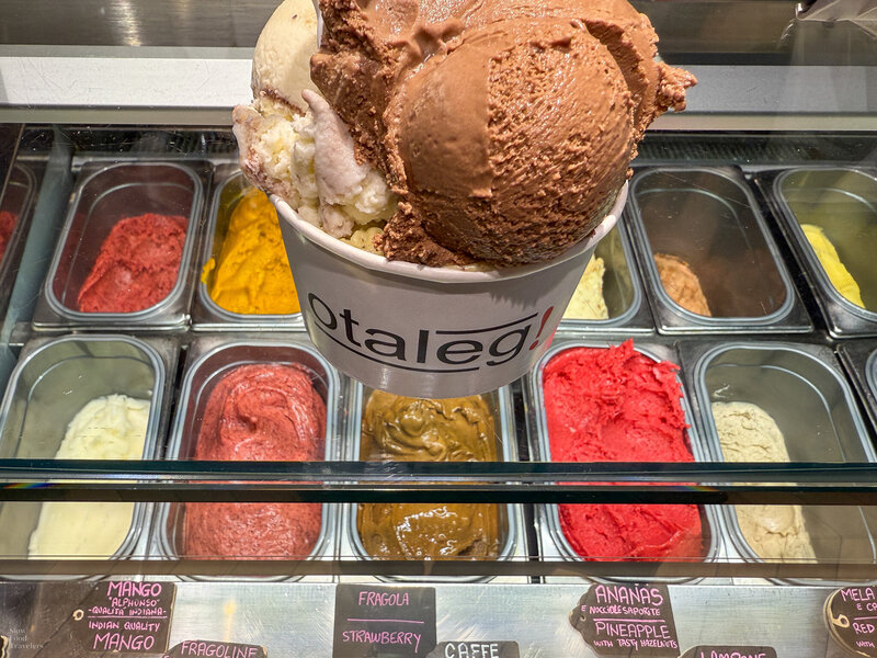Cup of gelato from Otaleg! in Rome, Italy