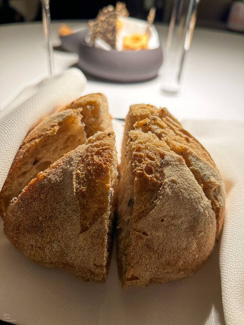 Bread service at Ristorante Lino in Pavia, Italy
