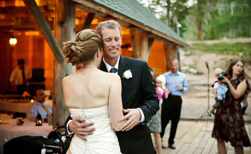 Romantic outdoor dance floor at Piney River Ranch