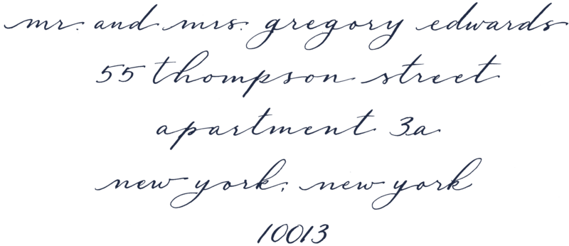 Hopkins Calligraphy Style- Navy