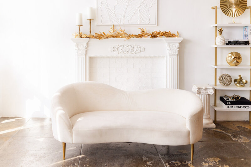 natural light studio for holiday card photos in los angeles