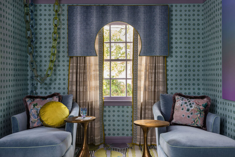 Reading nook in a hallway
