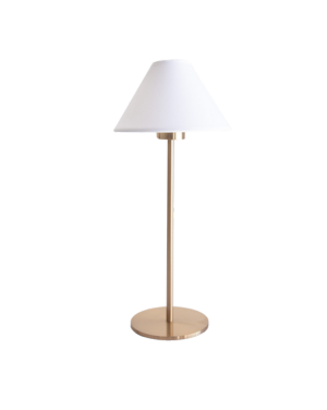 white and gold lamp
