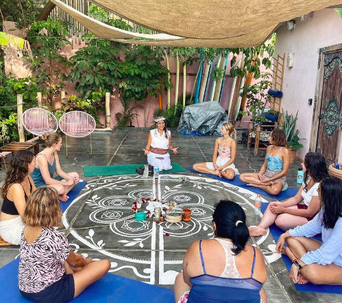 My Sister’s House is a ladies only hostel located in the heart of Sayulita, Nayarit, Mexico and provides a wellness schedule including activities such as yoga, acro-yoga, surf lessons, meditations ceremonies and creative workshops.