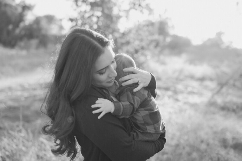 mom holding her baby