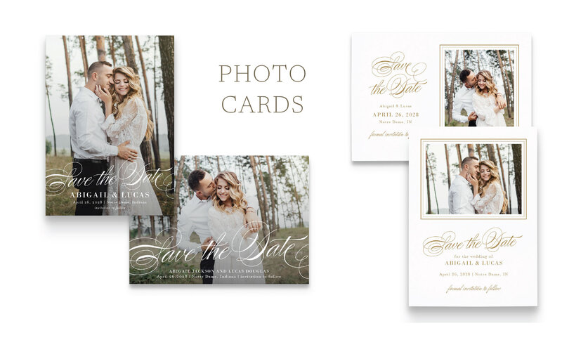 photo save the date layout options