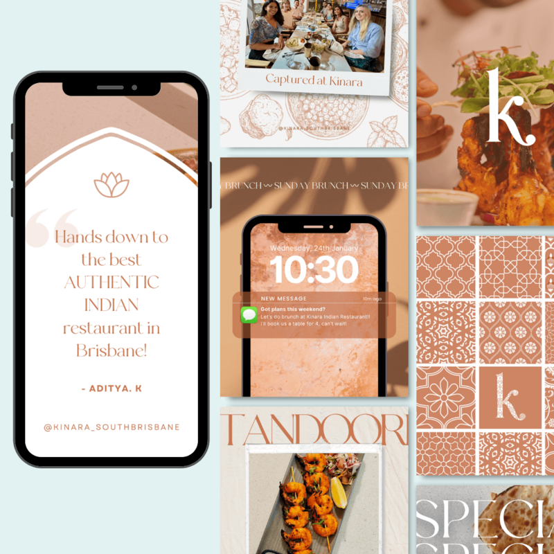 Kinara Indian Restaurant Social Media Tiles by Leithal and Co