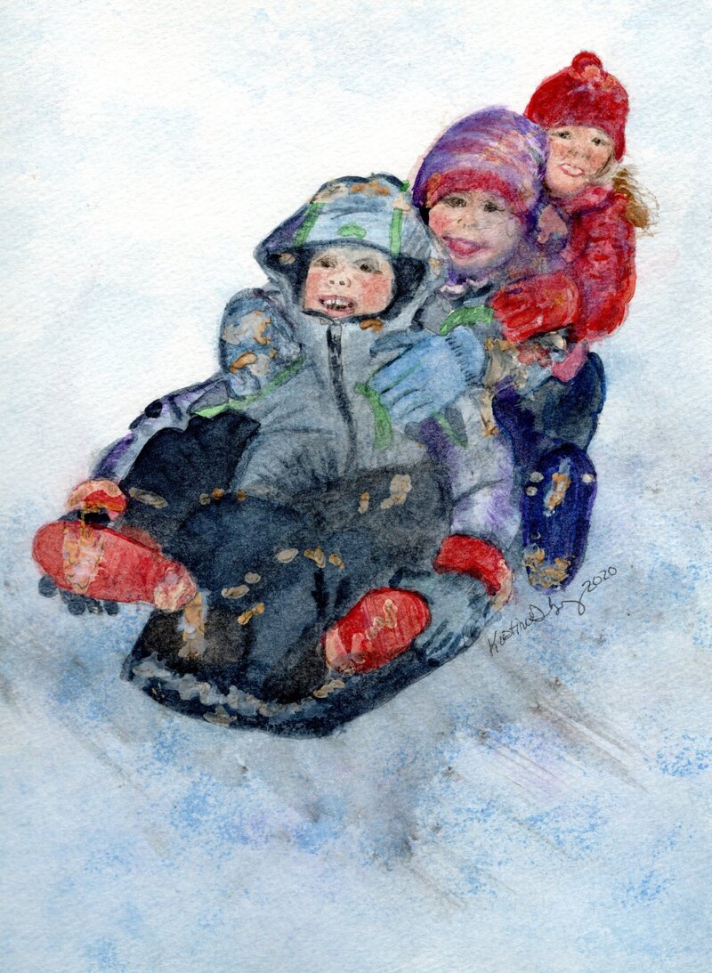 kd gregory fine art - the downhill gang