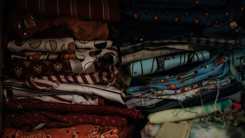 pile of colorful fabrics
