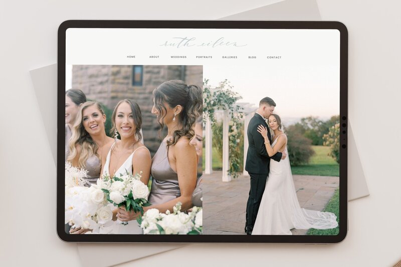 Elegant Details Showit website on ipad