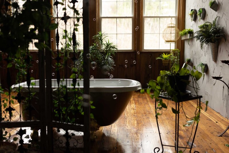 stories untold studio with a bathtub setup