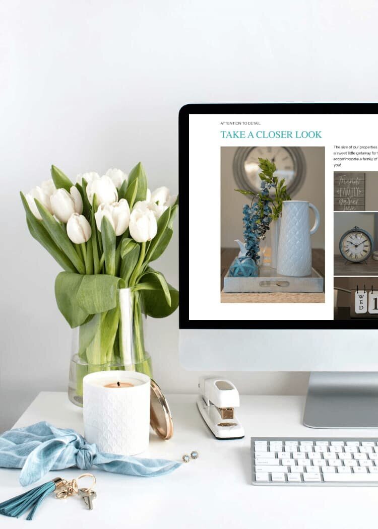 imac device mockup Vacay Everyday Website Design, Rachelle Deem Website Portfolio