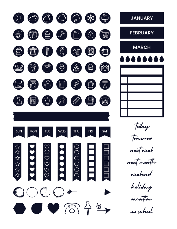 Calendar Planner No 03 Sticker Collection-2