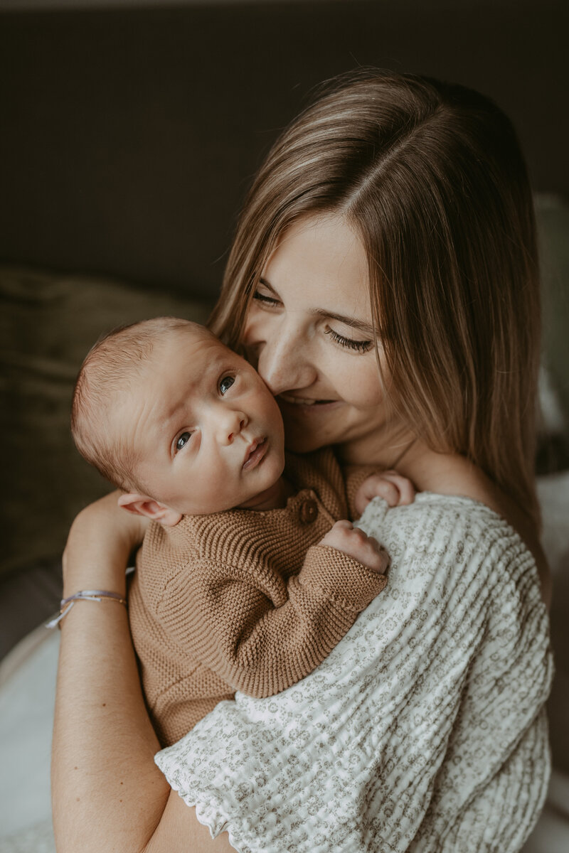 mama met zoon 
