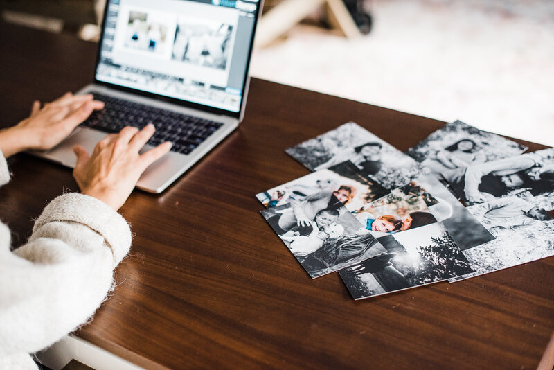 family photography prints in a portfolio review by Leah O'Connell