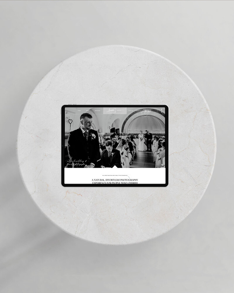showit template customization of photography website