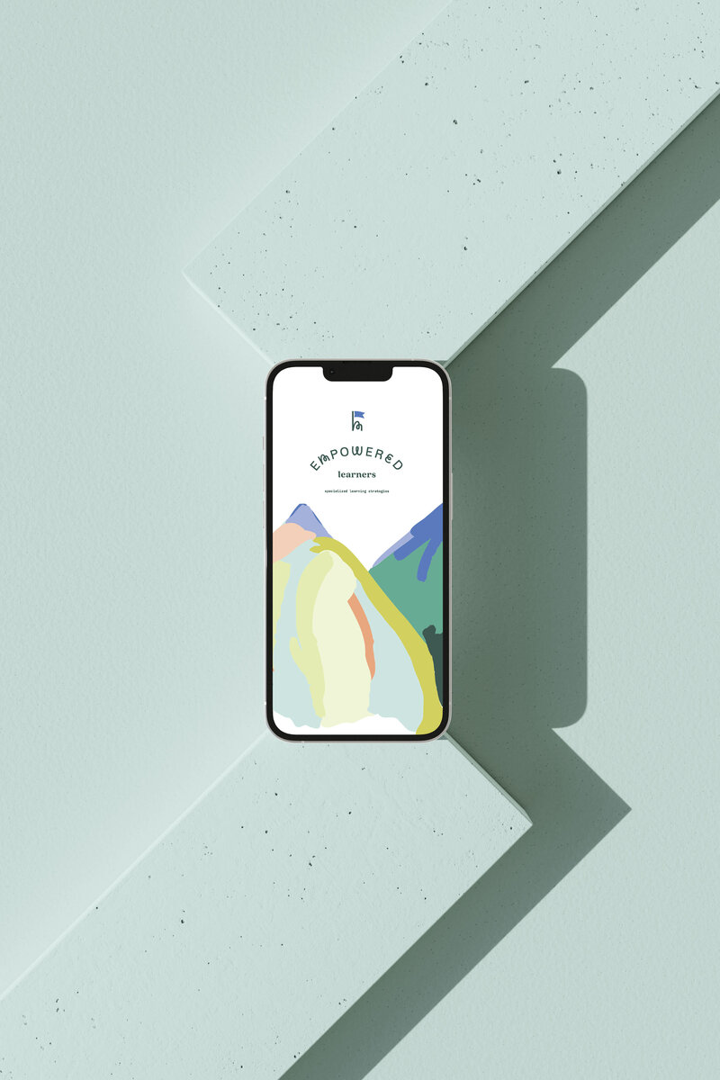 Iphone-mockup-EL-main-logo-with-mountain-art-illustration-sky