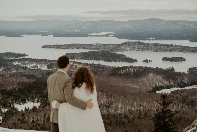 Winter elopement at Mount Major in New Hampshire