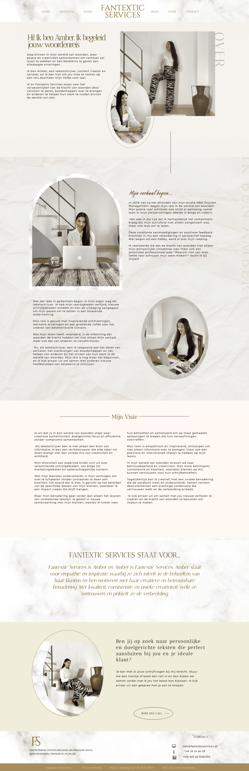 webdesign en branding voor vrouwelijke ondernemers. The Enola Effect.Showit website