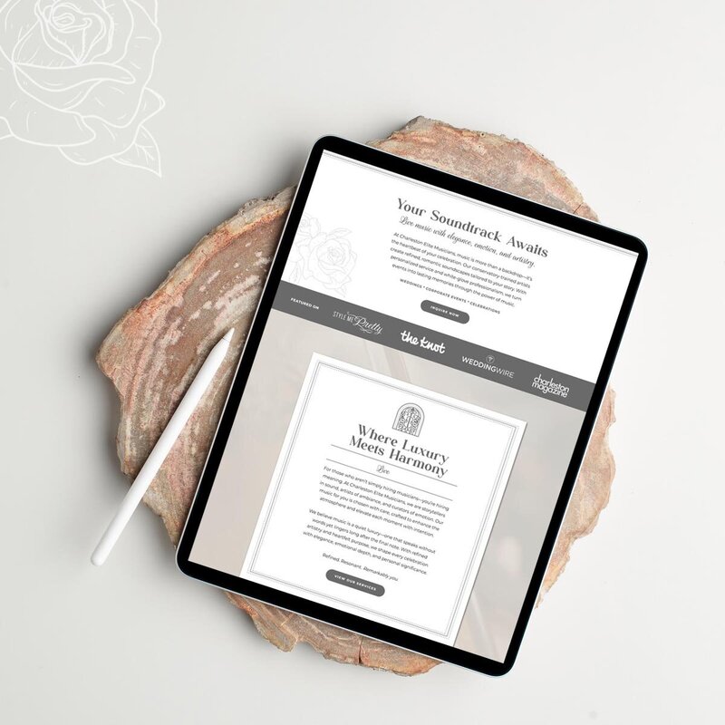Embark on a journey of inspiration with Sucheta's world-renowned keynote speaker website on the captivating display of an iPad. Crafted with precision by a Showit Web Design specialist, immerse yourself in the transformative power of travel through seamless navigation and captivating visuals.