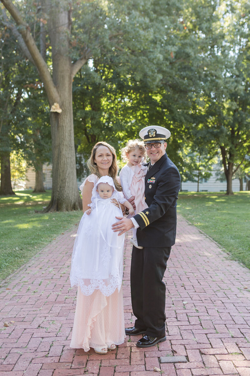 Naval Academy Baptism photo by Annapolis Maryland photographer, Christa Rae Photography