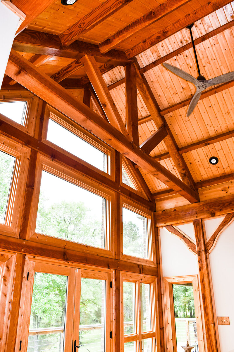 Log home interior