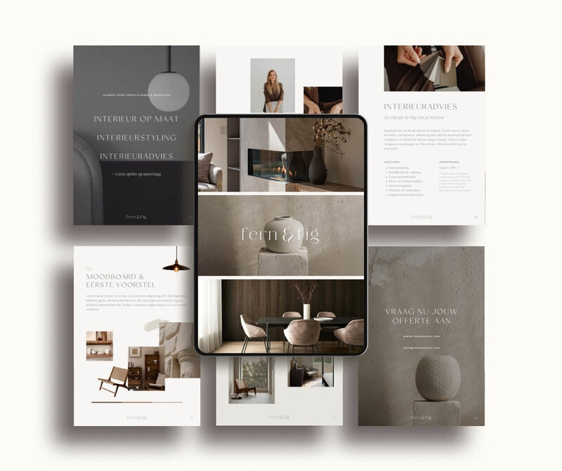 Brochure voor interieurontwerper Fern & Fig