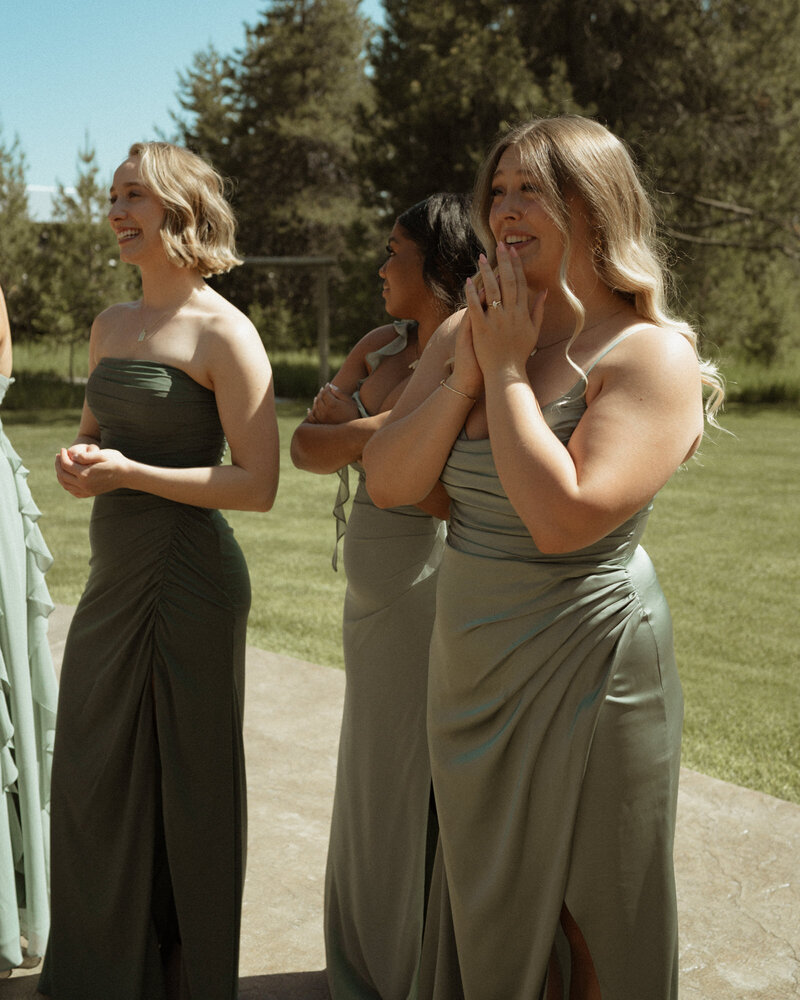 Bridal party portrait photography in Spokane, WA. Group photos and individual bridesmaid portraits captured beautifully.