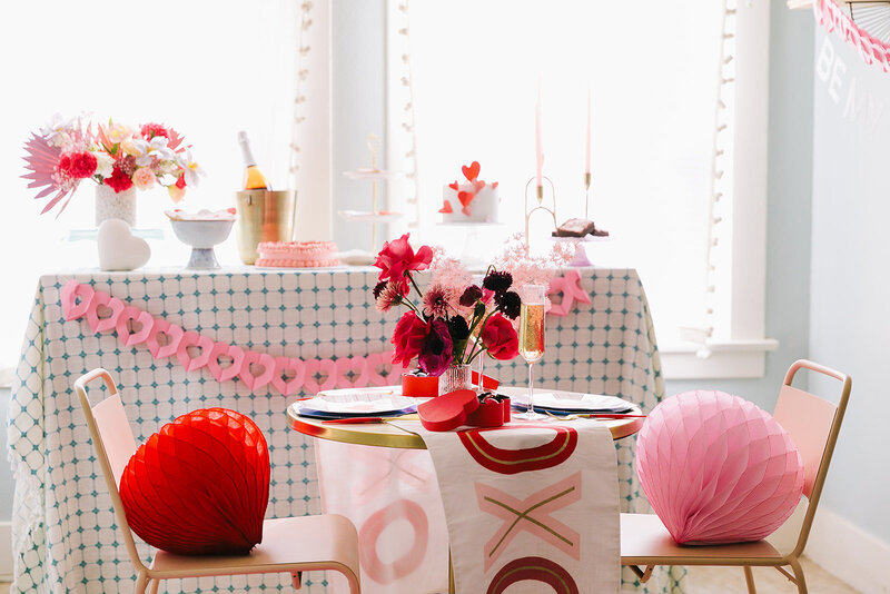 Valentine's Day table setting