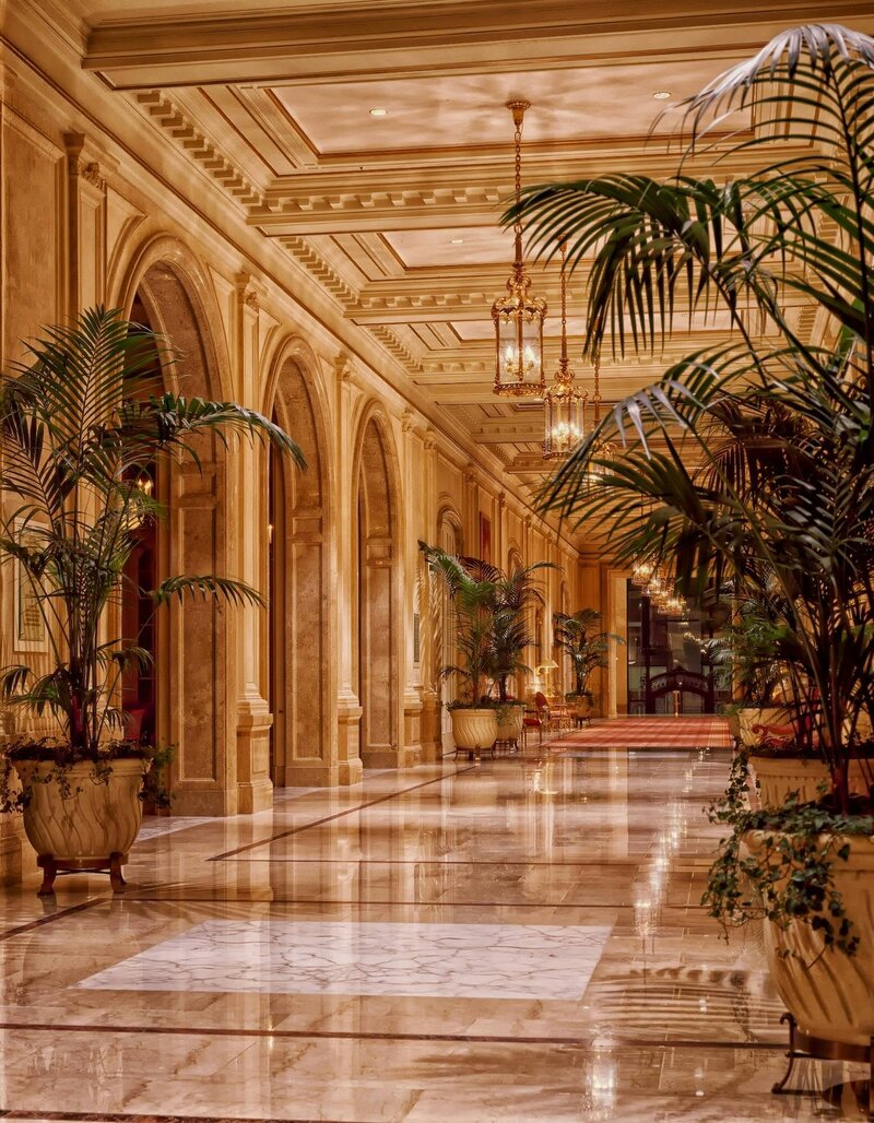 Luxury destination marketing showcasing heritage architecture and brand experience