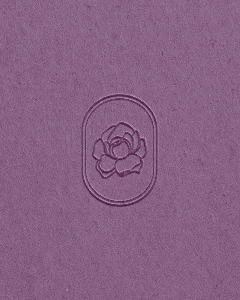 Deborah Michelle Photography Brandmark on Purple Background