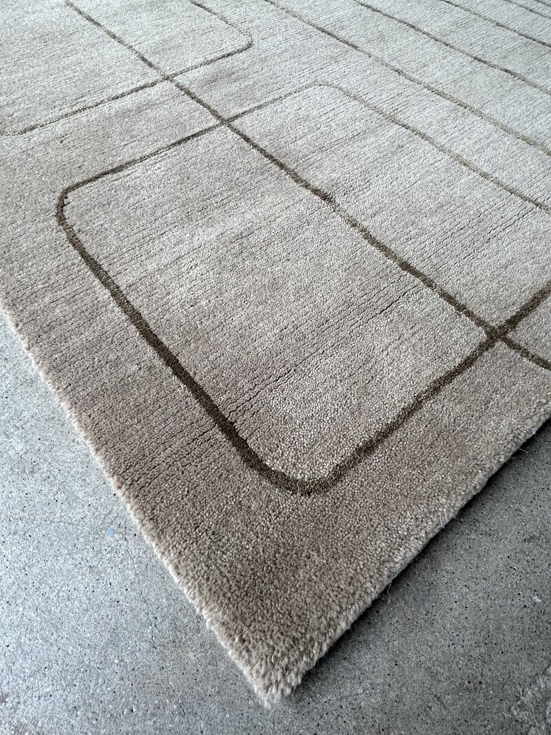 Brown Runner Modern Art custom runner corner