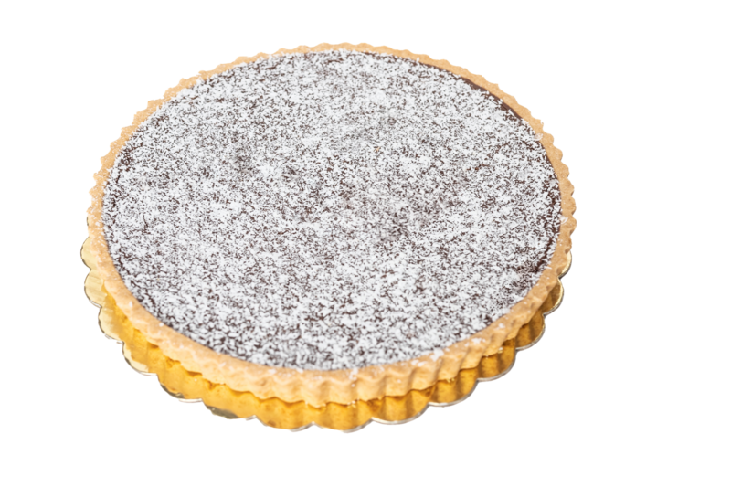 large chocolate coconut tart