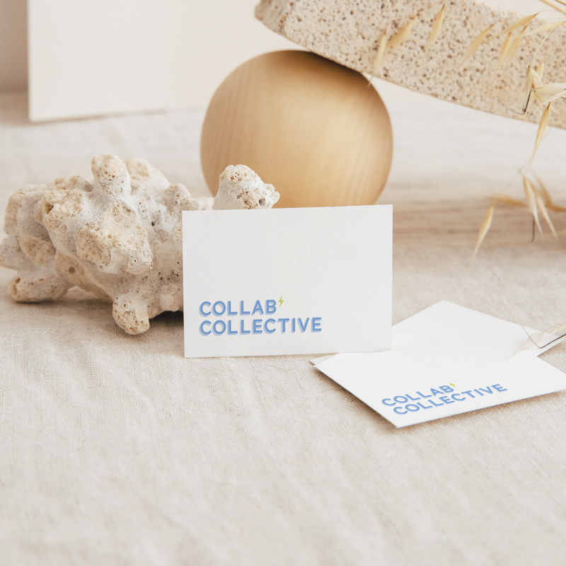 bright and modern business card design for a d.c. brand photography studio
